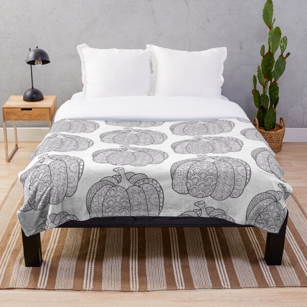 Item preview, Pumpkin black and white doodle designed and sold by Bake-my-Design.