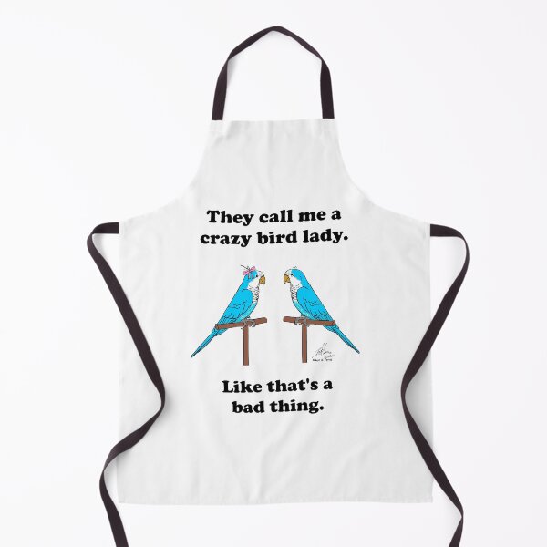 Item preview, Crazy Bird Lady with Blue Quakers designed and sold by Laughing Parrot Studio.