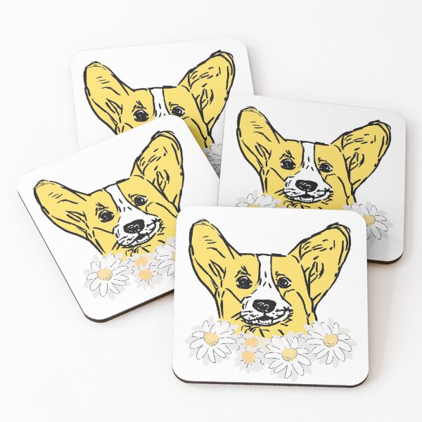 Item preview, Corgi with flowers designed and sold by NinaBetterNot.
