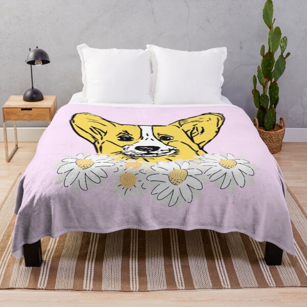Item preview, Corgi with flowers designed and sold by NinaBetterNot.