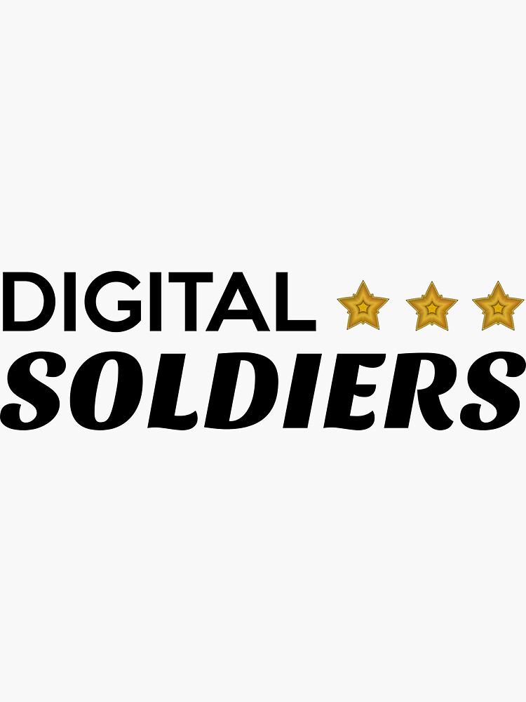 Thumbnail 3 of 3, Sticker, Digital Soldiers (1) designed and sold by VkScript.