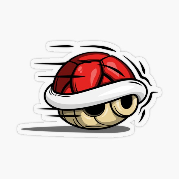 Red Shell Transparent Sticker