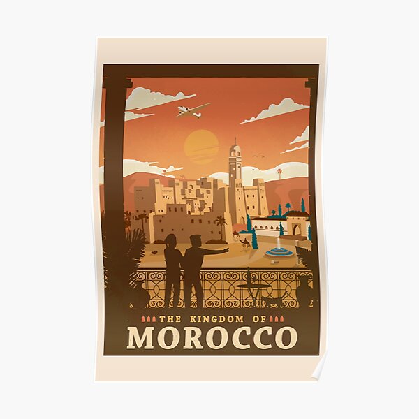 Maroc - Affiche de voyage rétro | Art Vintage Poster