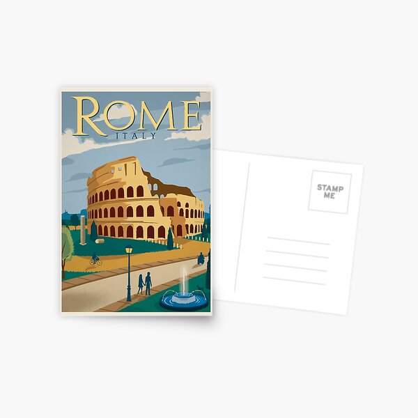 Rome - Retro Travel Poster | Vintage Art Postcard