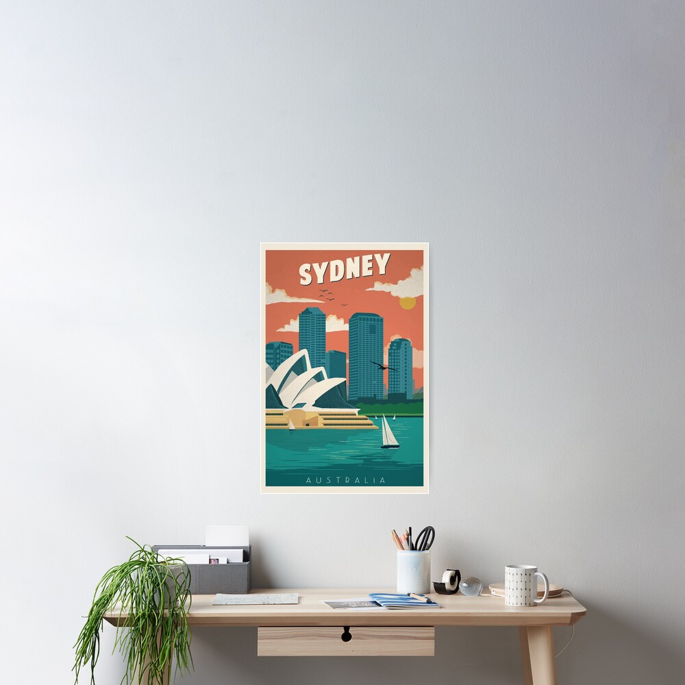Sydney - Retro Travel Poster | Vintage Art Poster