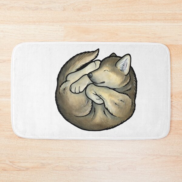 Item preview, Sleeping wolf cub/pup designed and sold by animalartbyjess.