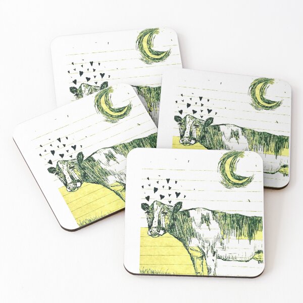 Item preview, Cow Moon Illustration designed and sold by cherriegrl.