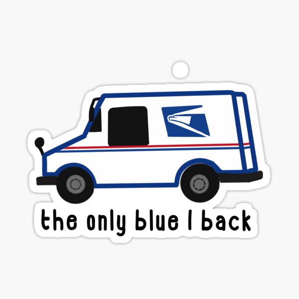 the only blue I back - usps Sticker