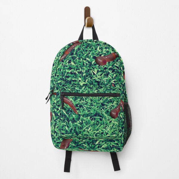 Funny Pink Worm Green Grass Realistic Pattern Backpack