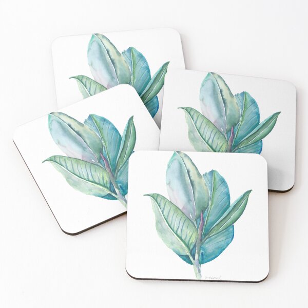 Item preview, Rubber plant, Ficus elastica Watercolour designed and sold by TheArtOfNata.