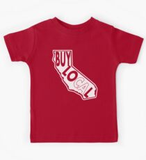 Buy Local California White print Kids T-Shirt