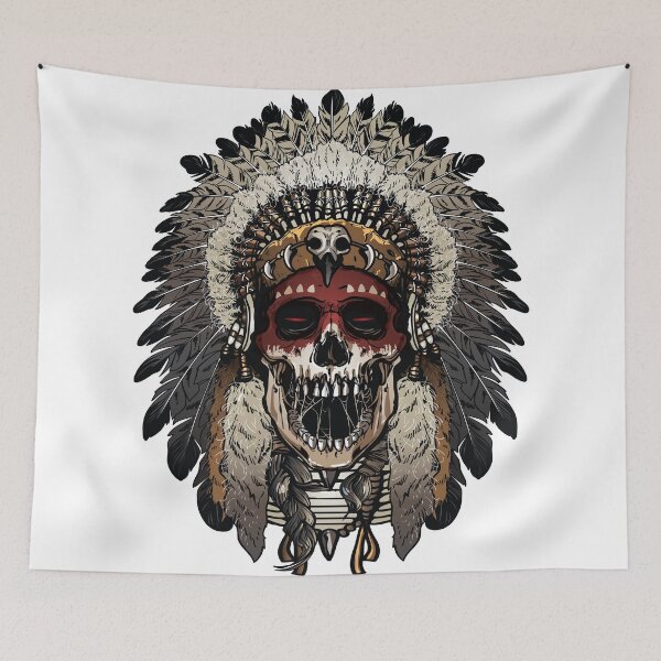 Item preview, Indian skull face designed and sold by urbanstore69.