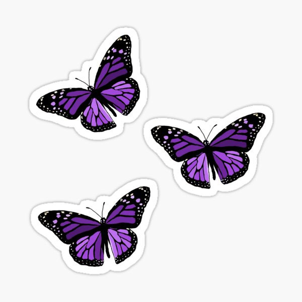 monarch butterfly sticker pack purple' Sticker