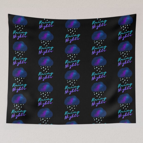 Item preview, Rainy Nights (Black) - Retro Galaxy Storm Cloud designed and sold by theBlueKazoo.