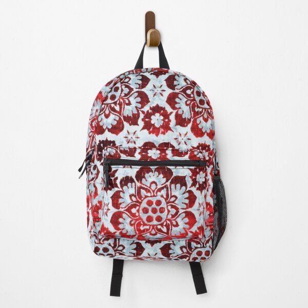 Item preview, ANTIQUE WHITE RED FLORAL VELVET WITH MEDICI EMBLEM  designed and sold by BulganLumini.
