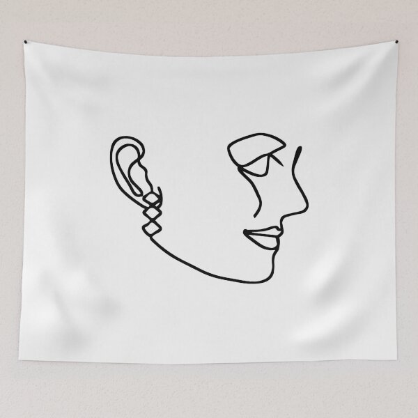 Item preview, Abstract Modern - Fashion Face Portrait - Art Line Drawing designed and sold by RLYGR8.