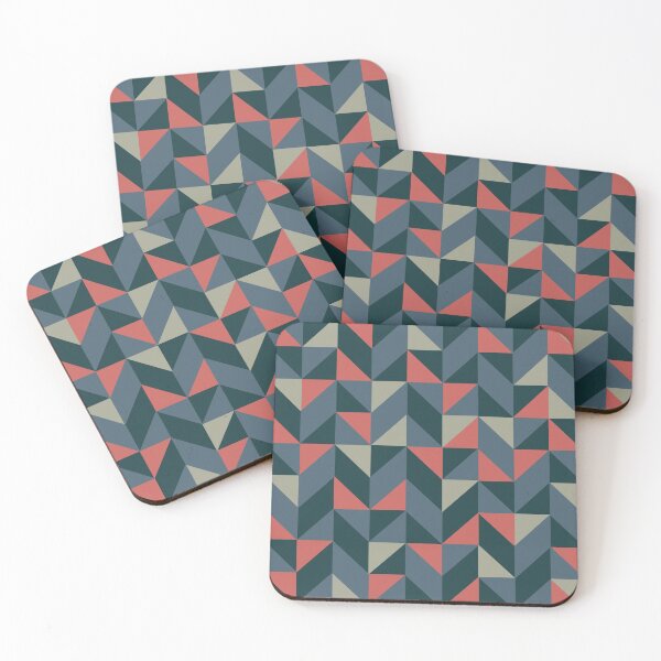 Item preview, Coral and cucumber geometric pattern designed and sold by ToEllaBloom.