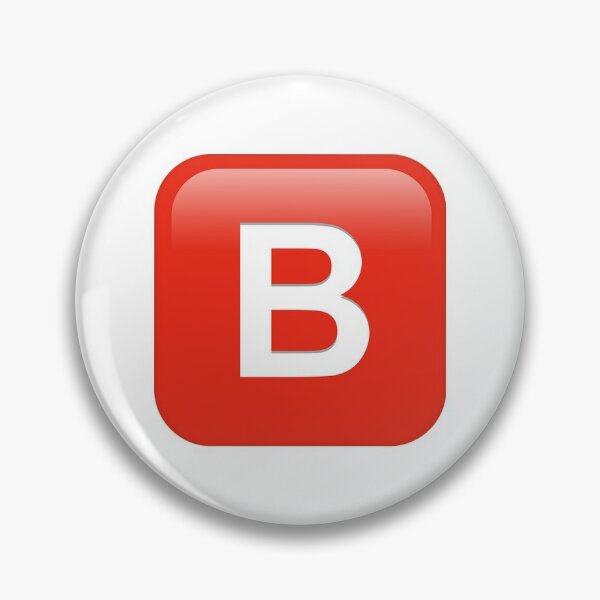 B Emoji Pin