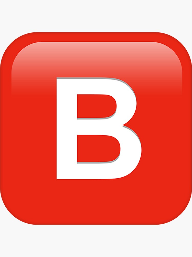 "B Emoji" Sticker For Sale By EveryFnFF | Redbubble