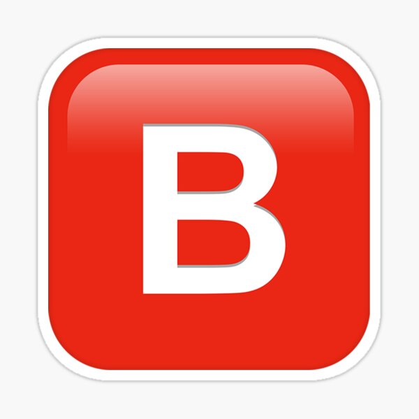 B Emoji Sticker