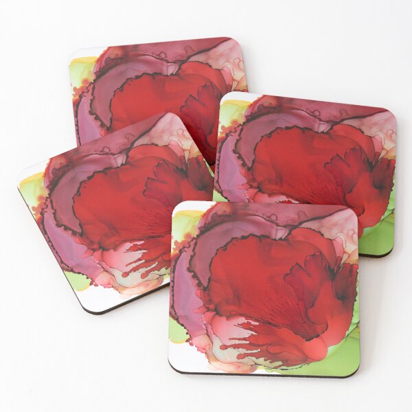 Item preview, Red Floral painting by Minisa Robinson designed and sold by MinisaRobinson.