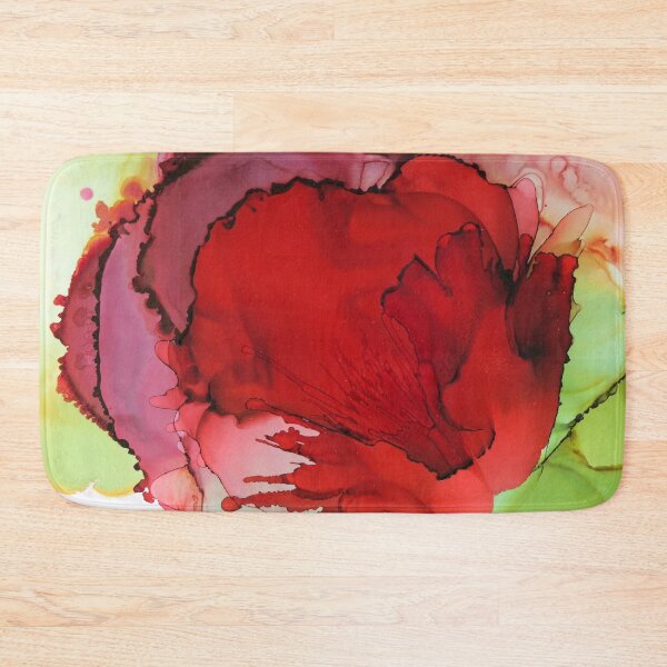 Item preview, Red Floral painting by Minisa Robinson designed and sold by MinisaRobinson.