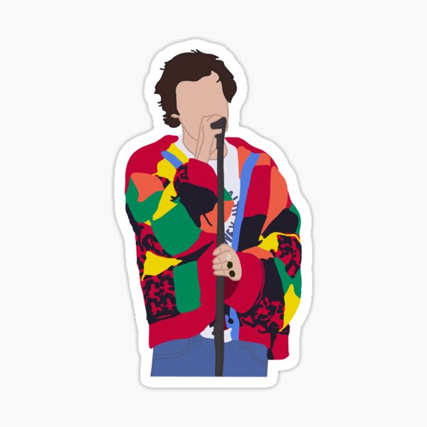 Harry Styles Cardigan Sticker By Rosesandviolets Redbubble