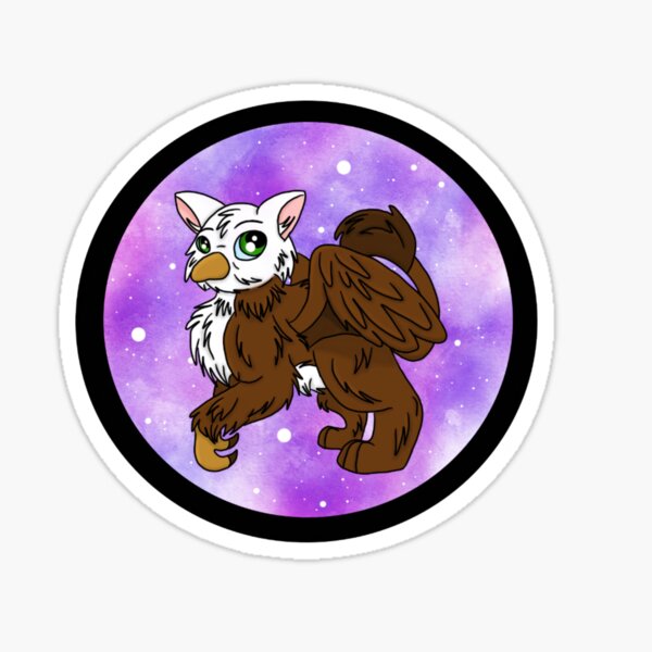 Galaxy Griffin on Black Sticker