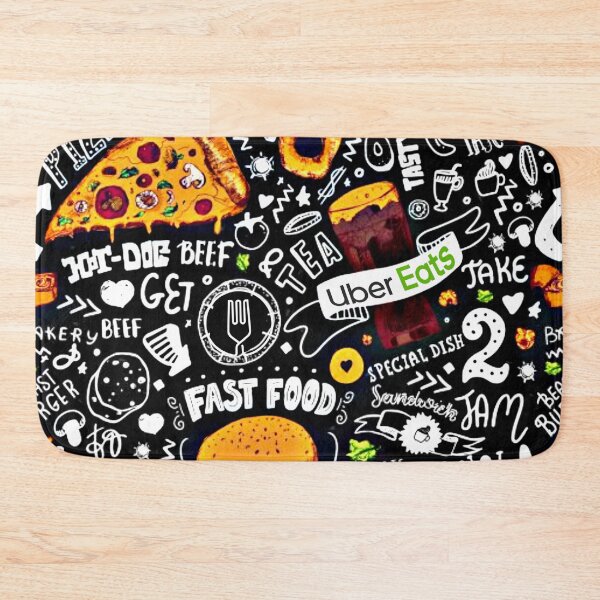 Item preview, UberEats Fast Food Doodle Art designed and sold by PureCreations.