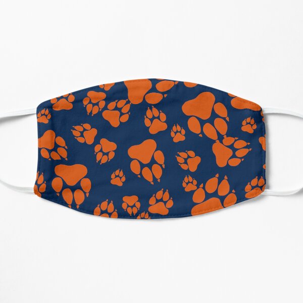 Blue and Orange Colors Tiger Claws Pattern Digital Design Mask