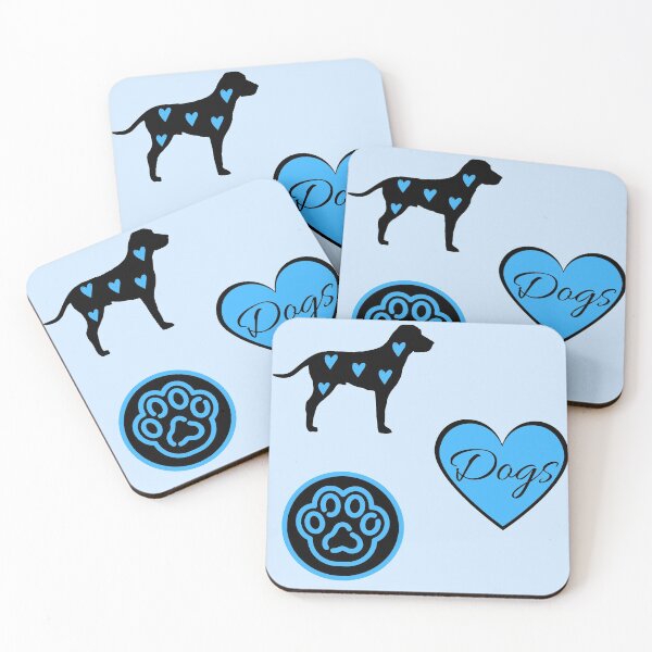 Item preview, Blue dog, blue paw design designed and sold by NinaBetterNot.