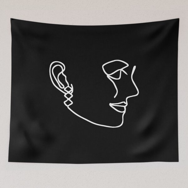 Item preview, Abstract, Fashion Art Line Drawing - Portrait Graphic Black designed and sold by RLYGR8.