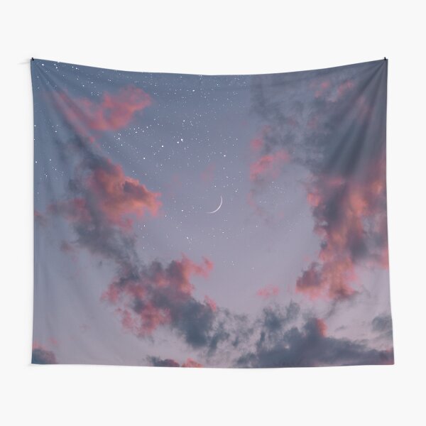 Cloudy Night Sky Tapestry