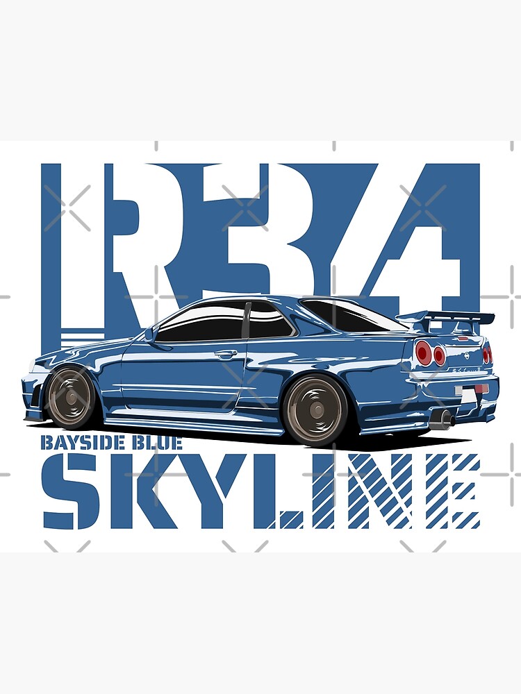  TST INNOPRINT CO Póster de coche tuning de Nissan Skyline GTR  R34 24x36 : Todo lo demás