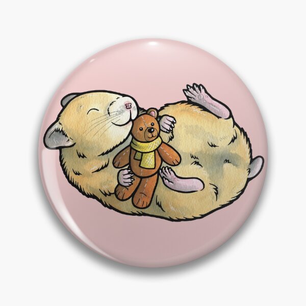 Item preview, Sleepy Syrian hamster designed and sold by animalartbyjess.