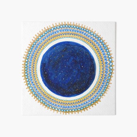 Crescent Moon Mandala (inverted color) Art Board Print for Sale