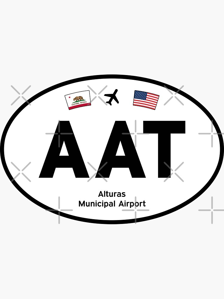 AAT, Alturas Municipal Airport (Alturas, California CA) — Oval Decal by airports