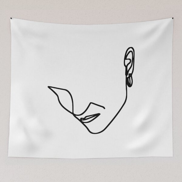 Item preview, Abstract Modern - Female Face Portrait - Art Line Drawing designed and sold by RLYGR8.