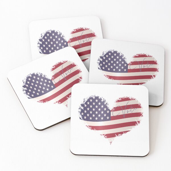 Item preview, USA / American flag Shape heart Vote 2020  designed and sold by aloresarts.