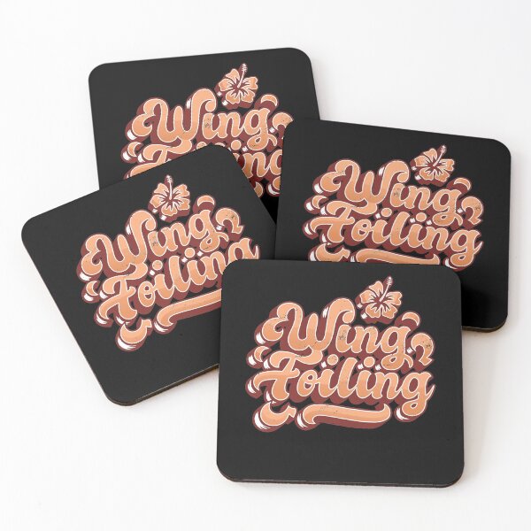 Item preview, Wing Foiling Retro Text Design Gift designed and sold by Grimbart.