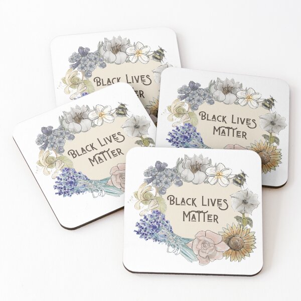 Item preview, Black Lives Matter in Floral Wreath Illustration in Watercolor designed and sold by Regan Ralston.