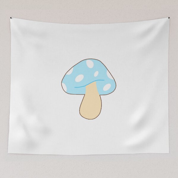 Item preview, cute blue mushroom designed and sold by simptrash.