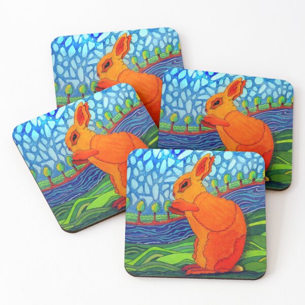 Item preview, 510 - ORANGE BUNNY - DAVE EDWARDS - MIXED MEDIA - 2020 designed and sold by BLYTHART.
