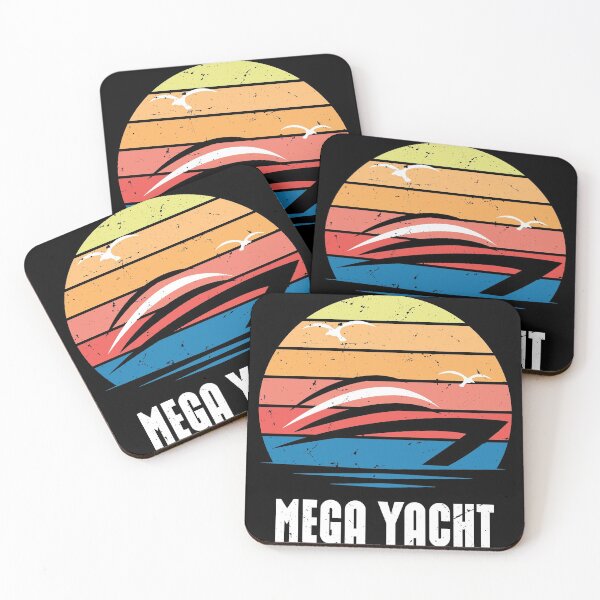 Item preview, Mega Yacht - Super Yacht with a Retro Sunset designed and sold by cotros.