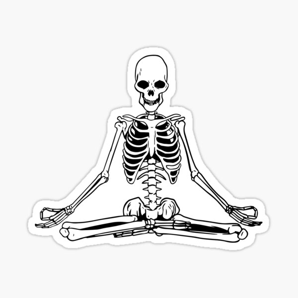Namaste Yoga Skeleton Black Hoodie