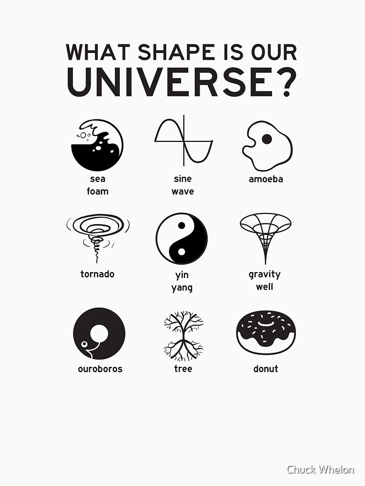 Thumbnail 7 of 7, Classic T-Shirt, What Shape is Our Universe? designed and sold by MrChuckles.