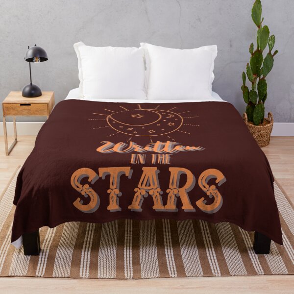 Artikelvorschau, Written In The Stars (Orange auf gebranntem Braun) entworfen und verkauft von theBlueKazoo.