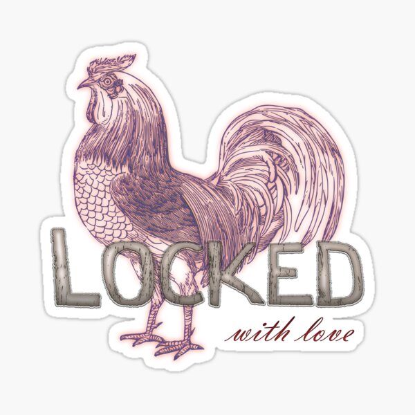 Locked cock, with love Sticker