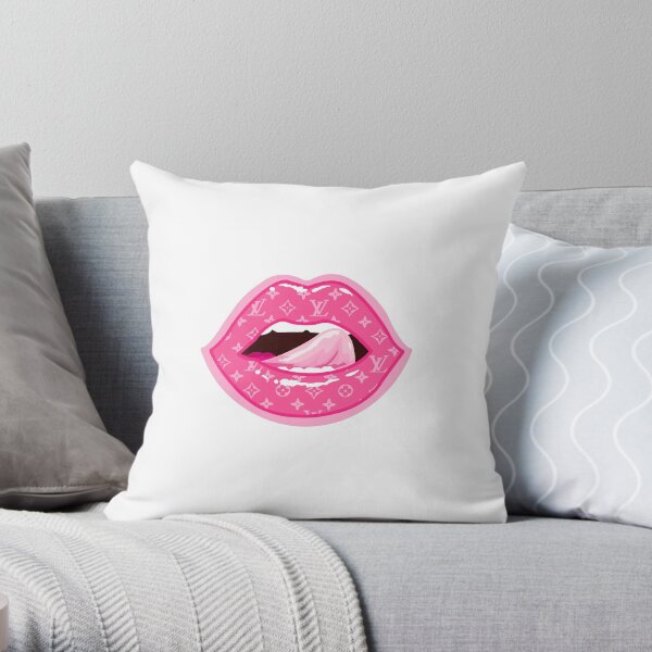 Lèvres roses LV Coussin