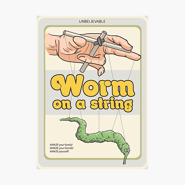 Worm on a string Photographic Print